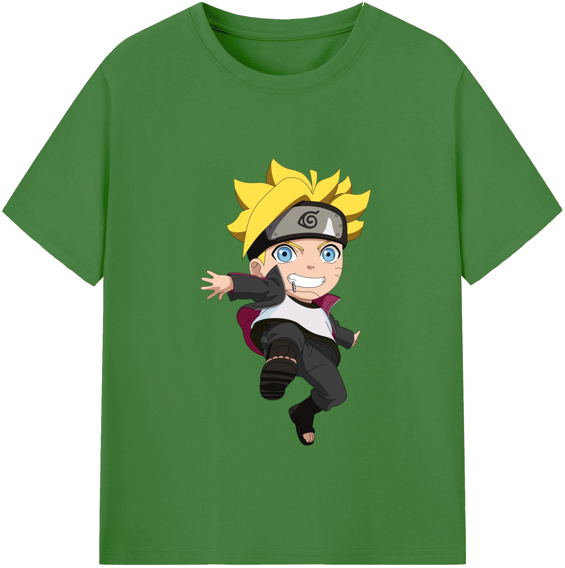 （画像用） NARUTO -ナルト- うずまき ボルト Uzumaki Boruto レディースカジュアルプリントTシャツ（綿100％）